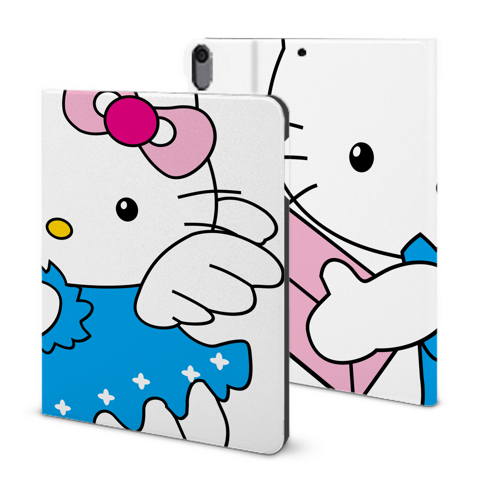 （画像用） Hello Kitty ハローキティ IPad ケース ブック型 PUレザー TPU 耐衝撃 軽量 薄型 ペン収納なし 全面保護 IPad 各モデル対応